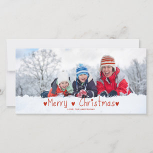 Cute Christmas Holiday Card   Red