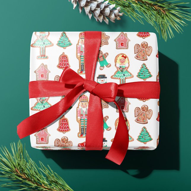 Cute Christmas Holiday Nutcracker Cookies  Wrapping Paper (Cute Christmas Holiday Nutcracker Cookies Wrapping Paper)
