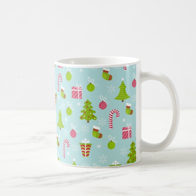 Cute Christmas Holiday Pattern Coffee Mug (Right)