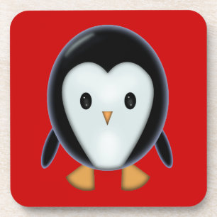 Cute Christmas Holiday Penguin Set of 6 Coasters