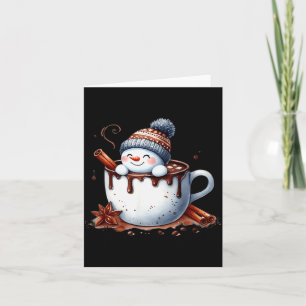 Cute Christmas Hot Chocolate Snowman Card