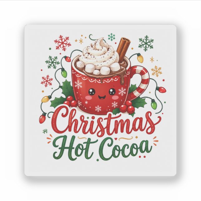Cute Christmas Hot Cocoa Mug (Front)