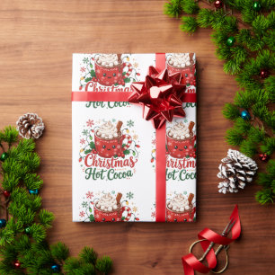 Cute Christmas Hot Cocoa Mug Wrapping Paper