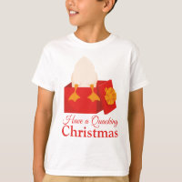 Cute Christmas Humour funny orange Duck in red box