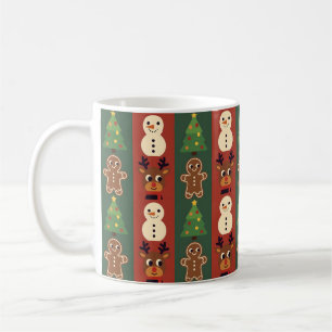 Cute Christmas Icons Retro Mug