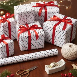 Cute Christmas Icons Seamless Wrapping Paper