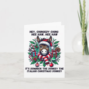 Cute Christmas Italian Christmas Donkey Dominick T Card
