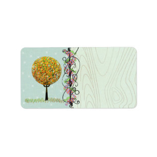 Cute Christmas Jelly Bean Tree Address Label