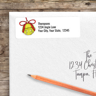 Cute Christmas Jingle Bell Return Address