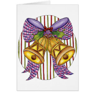 Cute Christmas Jingle Bells with Ribbon and Bow