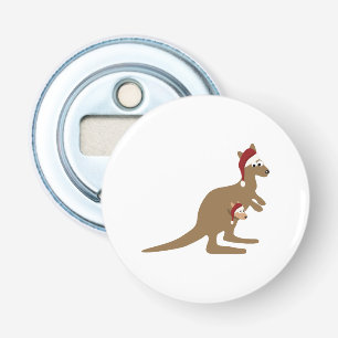 Cute Christmas Kangaroos Bottle Opener