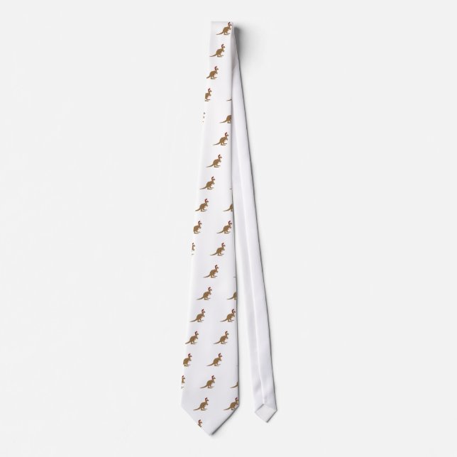 Cute Christmas Kangaroos Tie (Front)