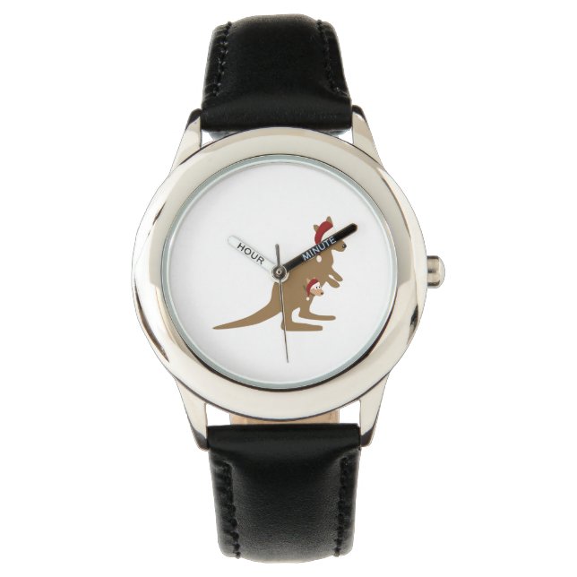 Cute Christmas Kangaroos Watch (Front)