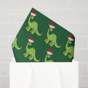 Cute Christmas Kids Dinosaur Santa Tissue Paper