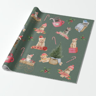 Cute Christmas Kitties Wrapping Paper