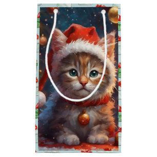 Cute Christmas Kitty Gift Bag