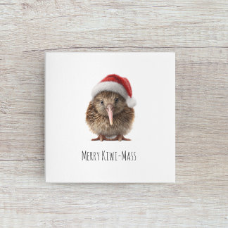 Cute Christmas Kiwi, custom Canvas Print