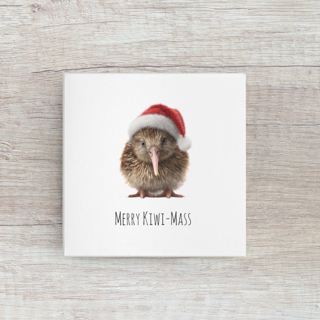 Cute Christmas Kiwi, custom Canvas Print (Creator Uploaded)