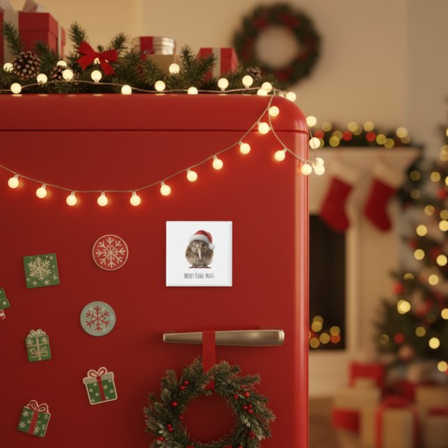 Cute Christmas Kiwi, custom Magnet (Creator Uploaded)