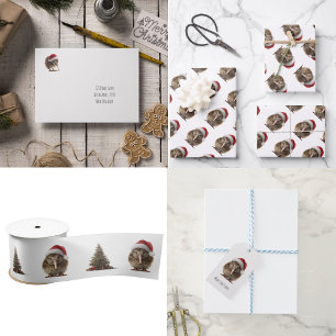 Cute Christmas Kiwi, custom Square Sticker