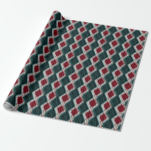 Cute Christmas Knit Pattern Wrapping Paper