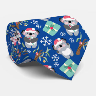 Cute Christmas Koala Tie