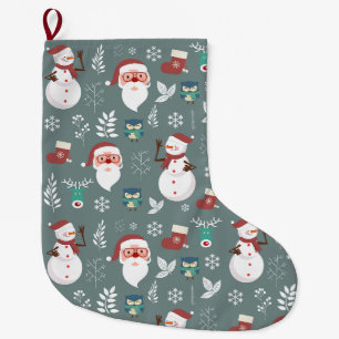 Cute Christmas Large Christmas Stocking