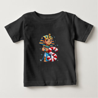 Cute Christmas Letter S – Candy Cane Holiday Carto Baby T-Shirt