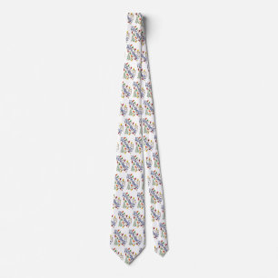 Cute Christmas, Lights and Stars with Holiday Text Tie