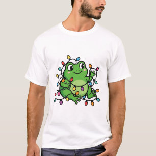 Cute Christmas Lights Frog T-Shirt