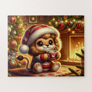 Cute Christmas Lion Jigsaw Puzzle