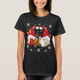Cute Christmas Lover Motif With Santa Milk And Coo T-Shirt