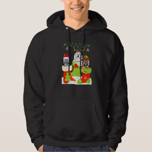Cute Christmas Maltese In Sock Xmas Reindeer Santa Hoodie