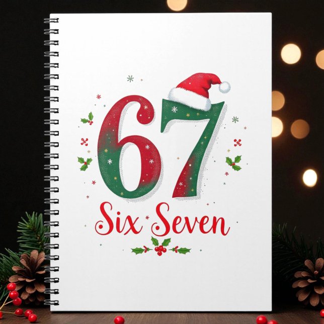 Cute Christmas Meme Six Seven 67 6 7 Holiday Notebook (Creator Uploaded)