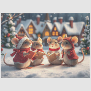 Cute Christmas Mice Tissue Paper