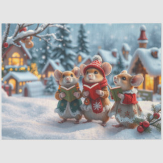 Cute Christmas Mice Tissue Paper