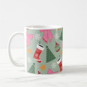 Cute Christmas Mint Green Coffee Mug