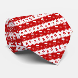 Cute Christmas Mittens, Stockings & Snowflakes Tie
