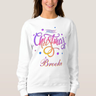 Cute Christmas Monogrammed Family Custom With Name Sweatshirt