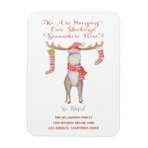 Cute Christmas Moose We've Moved Holiday Moving