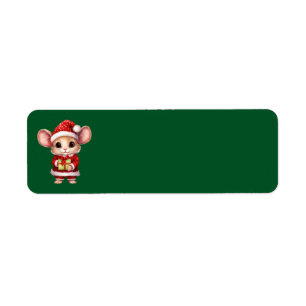 Cute Christmas Mouse Address Labels