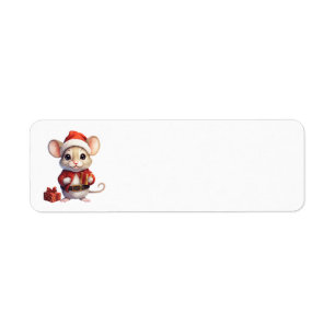 Cute Christmas Mouse Address Labels