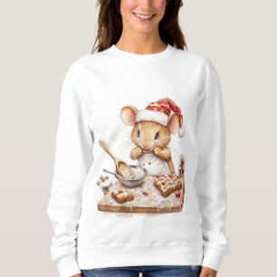 Cute Christmas Mouse Chef Sweatshirt