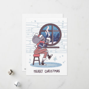 Cute Christmas Mouse Holiday Card