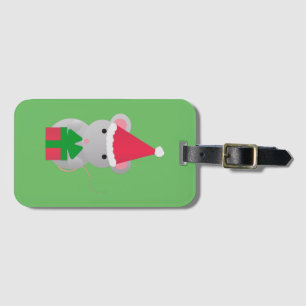 Cute Christmas Mouse Luggage Tag