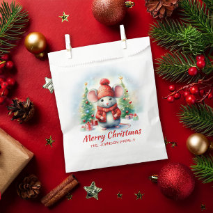 Cute Christmas Mouse Party Favour Bags