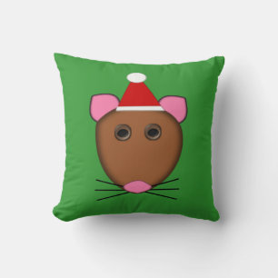 Cute Christmas Mouse Pillow
