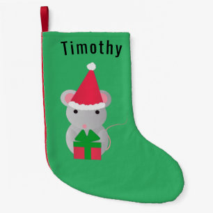 Cute Christmas Mouse Small Christmas Stocking