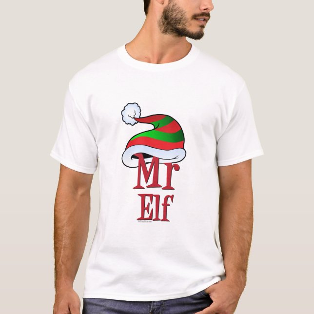 CUTE Christmas Mr Elf Family T-Shirt (Front)