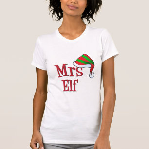 CUTE Christmas Mrs Elf Family T-Shirt